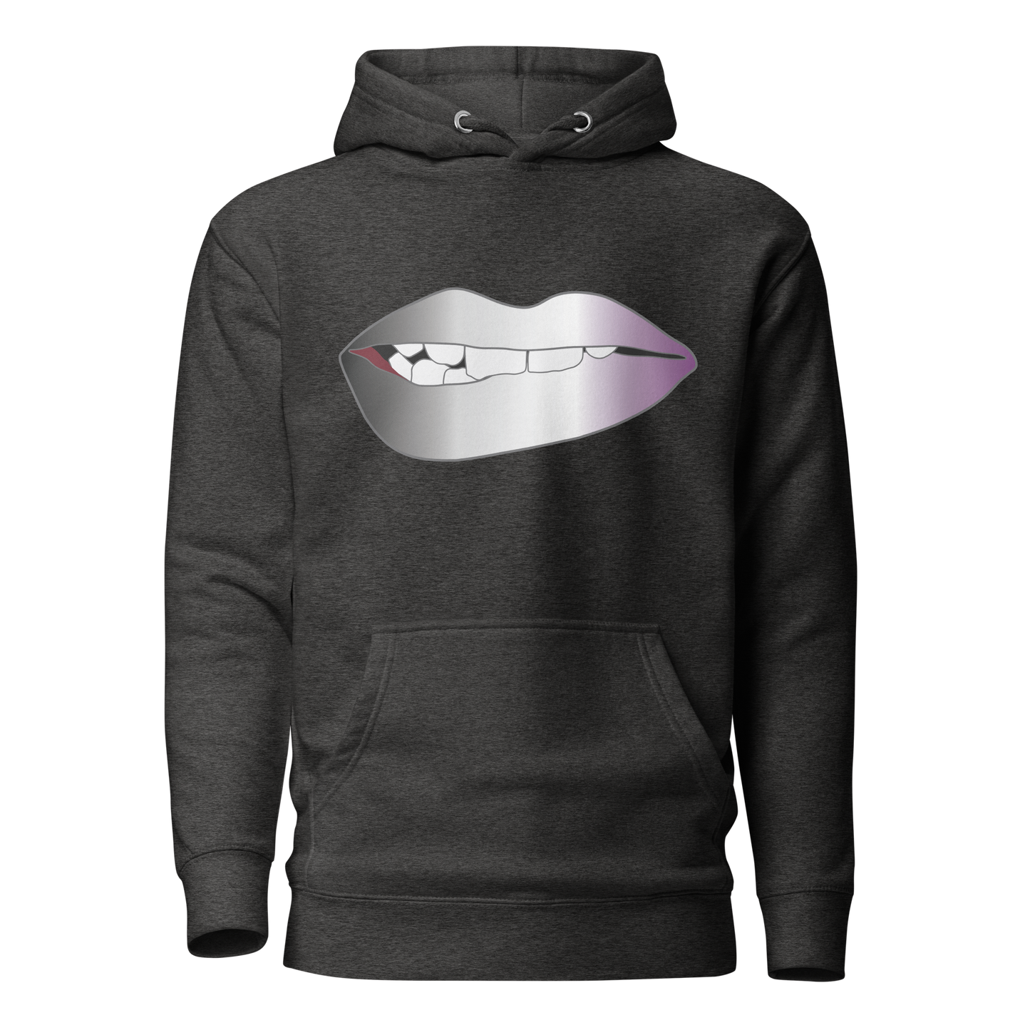 Biting Lips - Asexual/Demisexual Pride - Gradient Unisex Hoodie