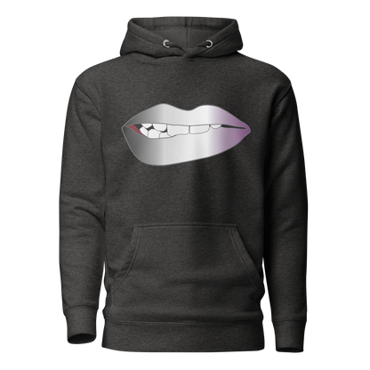 Biting Lips - Asexual/Demisexual Pride - Gradient Unisex Hoodie