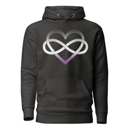 Polyamory Infinity Heart - Asexual/Demisexual Unisex Hoodie