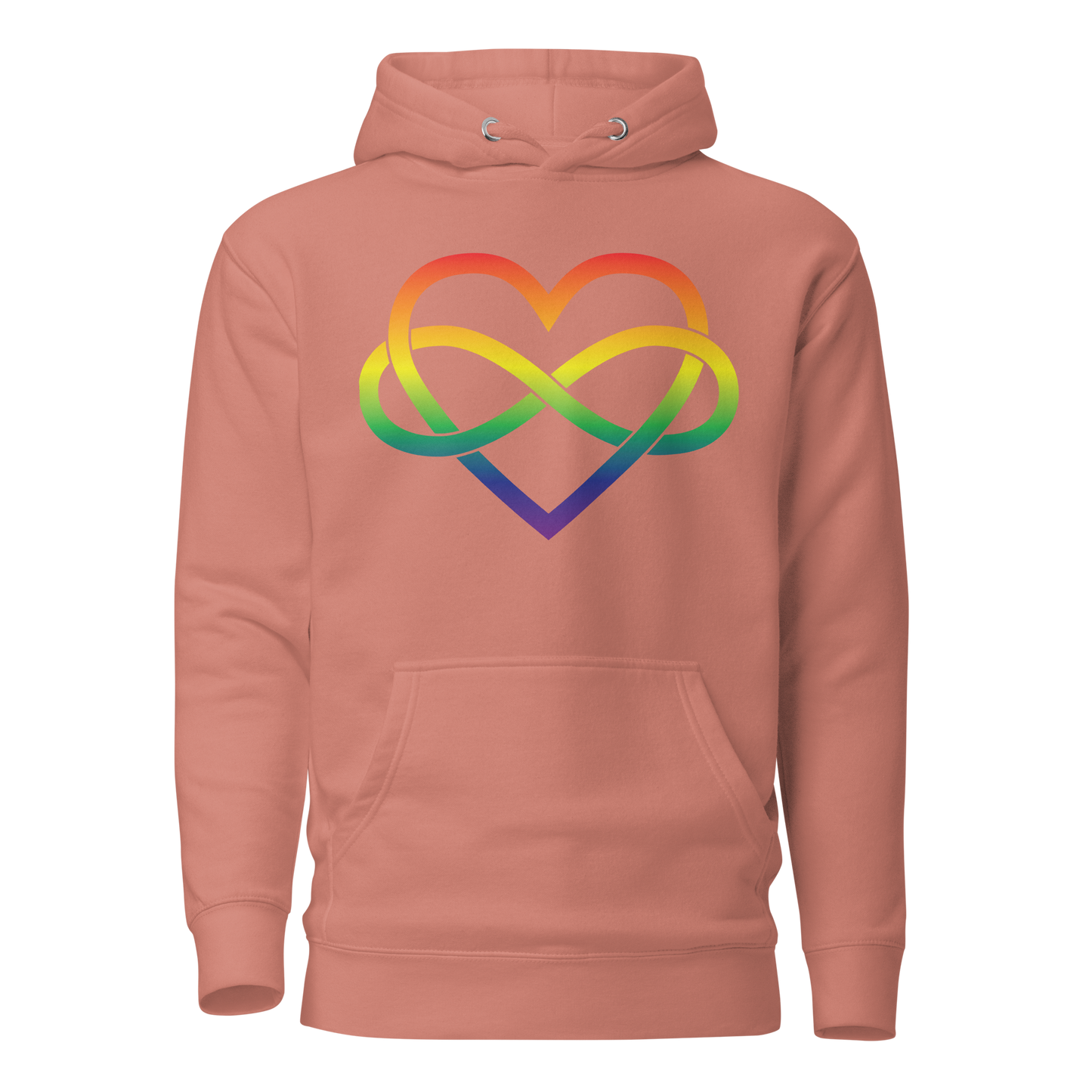 Polyamory Infinity Heart - Rainbow Unisex Hoodie