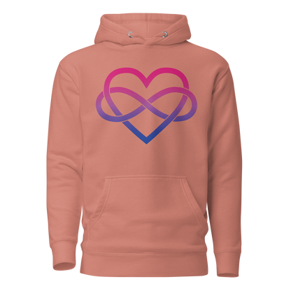 Polyamory Infinity Heart - Bisexual Unisex Hoodie