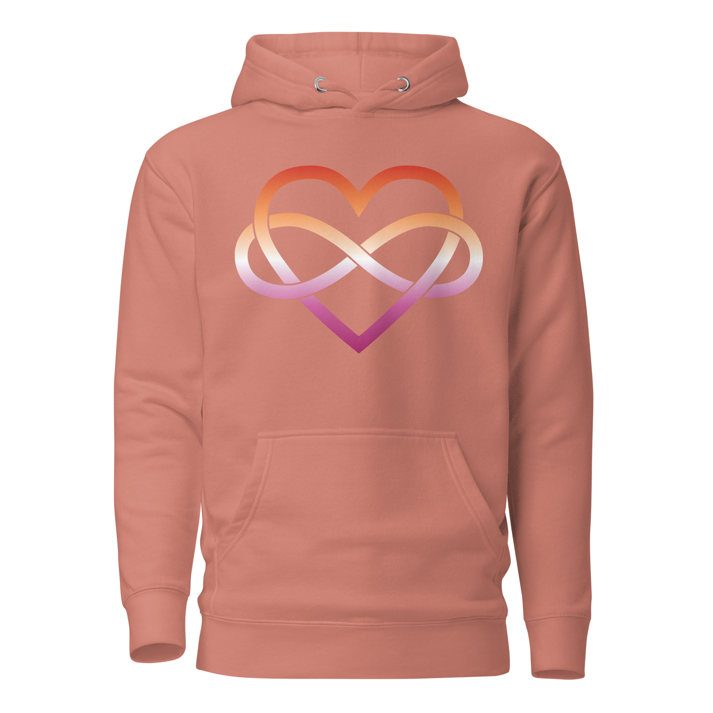 Polyamory Infinity Heart - Lesbian Unisex Hoodie