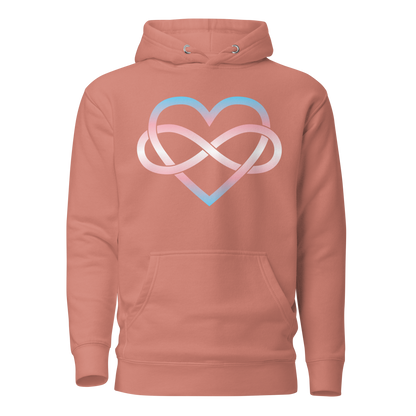 Polyamory Infinity Heart - Trans Unisex Hoodie