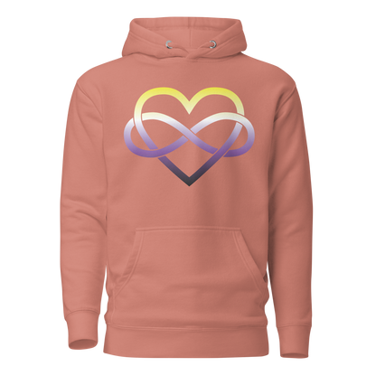 Polyamory Infinity Heart - Non-binary Unisex Hoodie