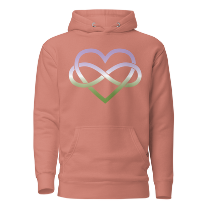 Polyamory Infinity Heart - Genderqueer Unisex Hoodie