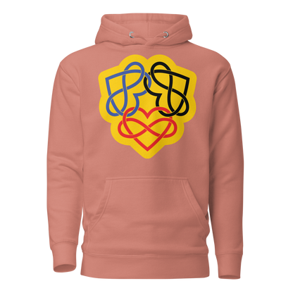 Poly Infinity Hearts Interlocked Unisex Hoodie