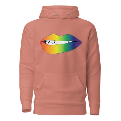 Biting Lips - Rainbow Pride - Gradient Unisex Hoodie