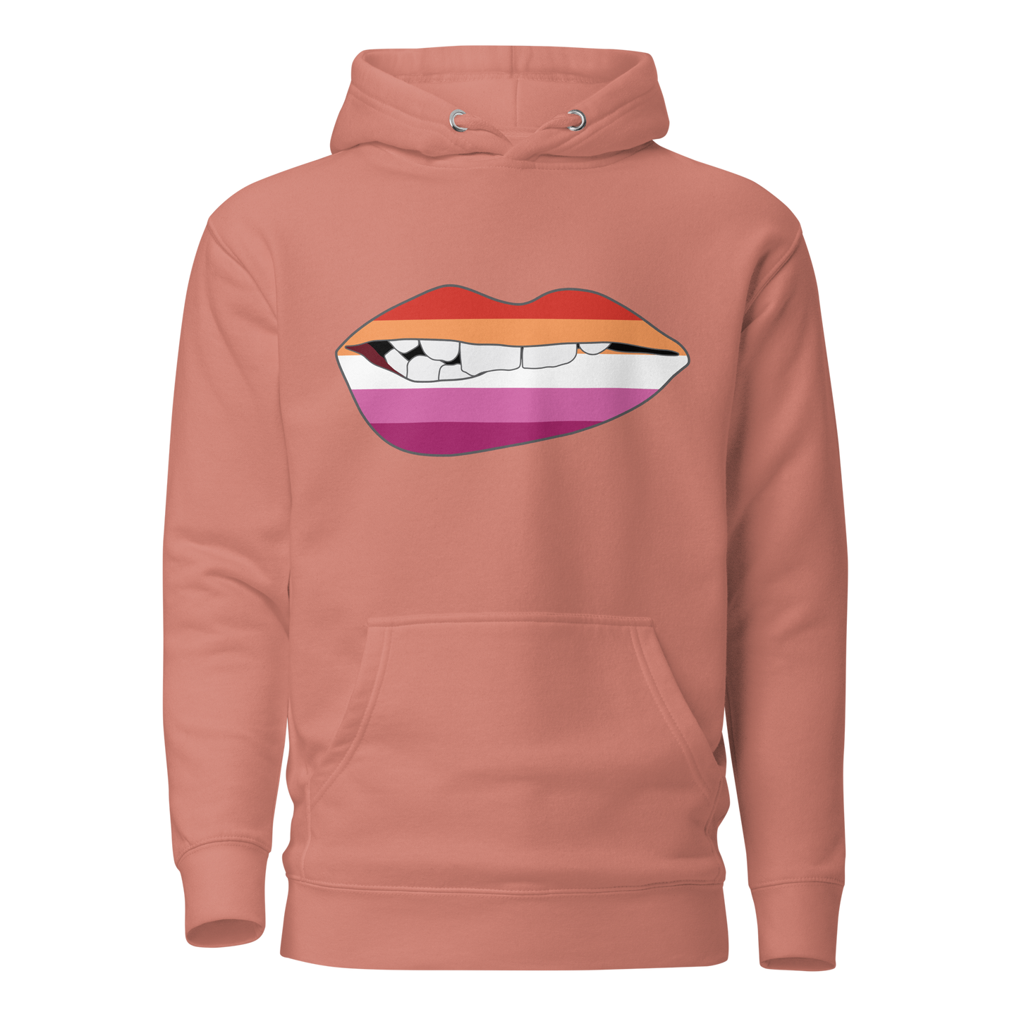 Biting Lips - Lesbian Flag Unisex Hoodie