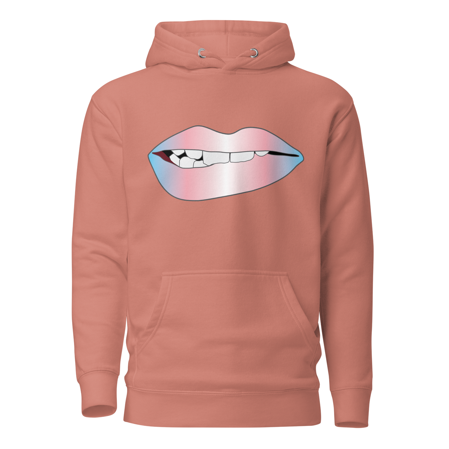 Biting Lips - Transgender Pride - Gradient Unisex Hoodie