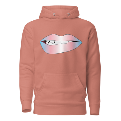 Biting Lips - Transgender Pride - Gradient Unisex Hoodie