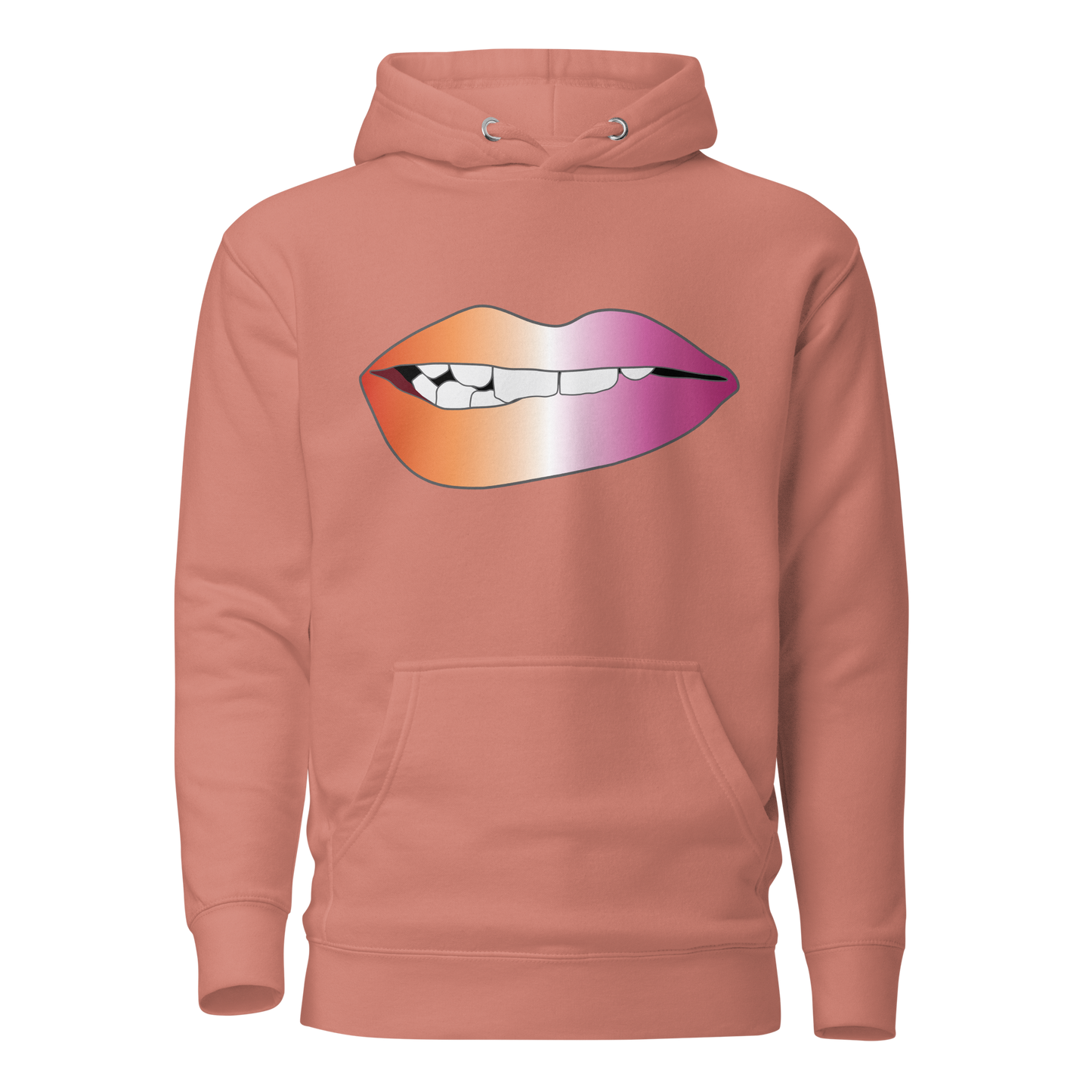 Biting Lips - Lesbian Pride - Gradient Unisex Hoodie