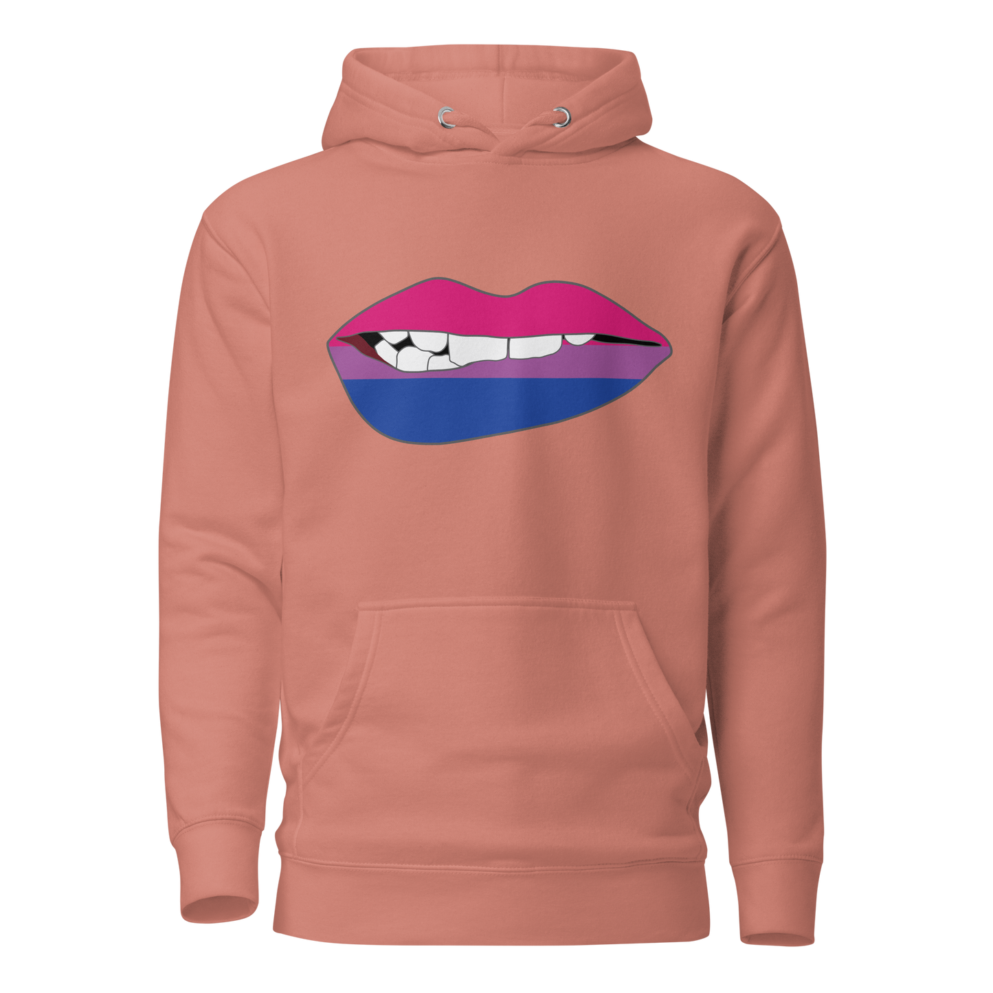 Biting Lips - Bisexual Flag Unisex Hoodie