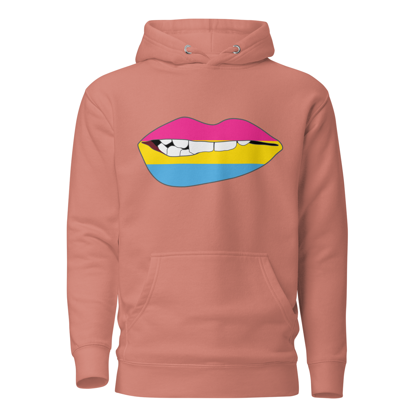 Biting Lips - Pansexual Flag Unisex Hoodie