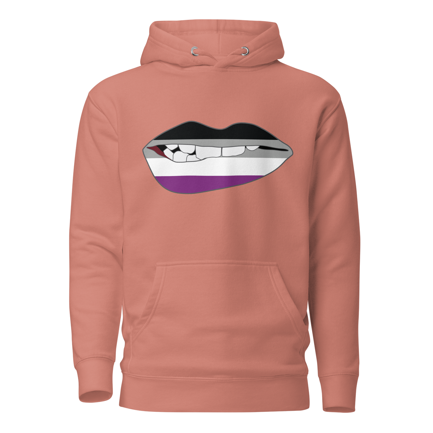 Biting Lips - Asexual Flag Unisex Hoodie