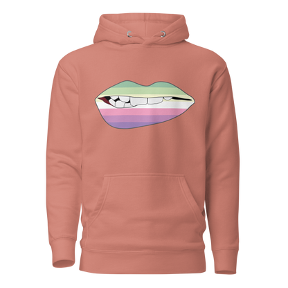 Biting Lips - Genderfae Flag Unisex Hoodie