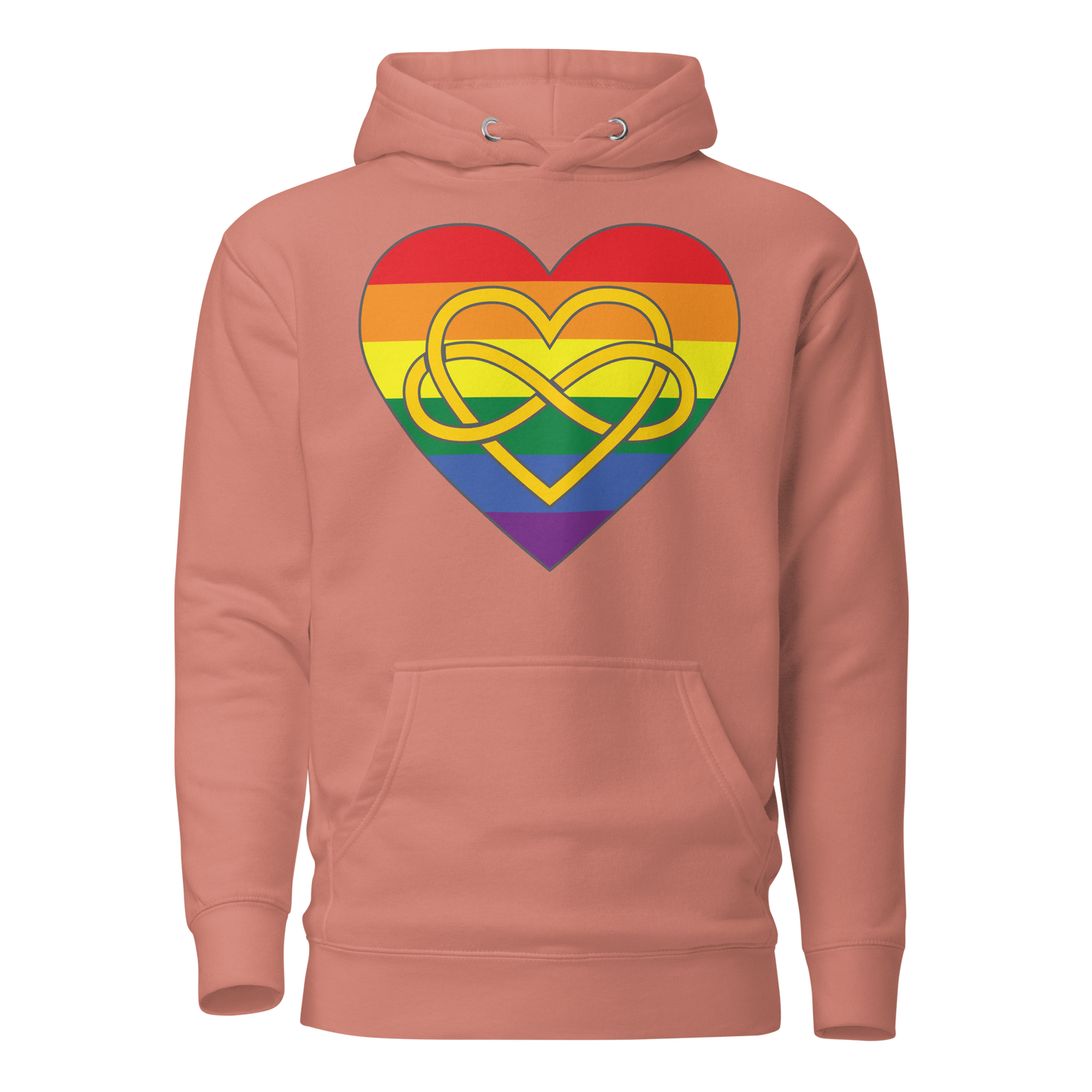 Polyamory Infinity Heart Rainbow Pride Unisex Hoodie