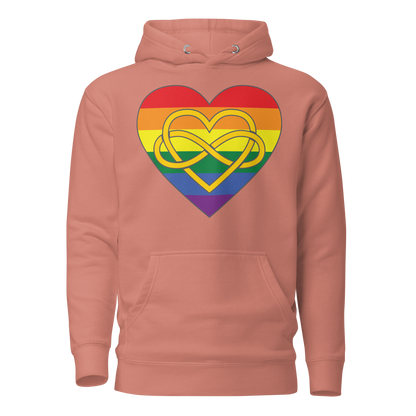 Polyamory Infinity Heart Rainbow Pride Unisex Hoodie