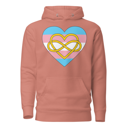 Polyamory Infinity Heart Trans Pride Unisex Hoodie