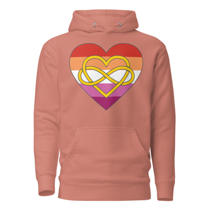 Polyamory Infinity Heart Lesbian Pride Unisex Hoodie