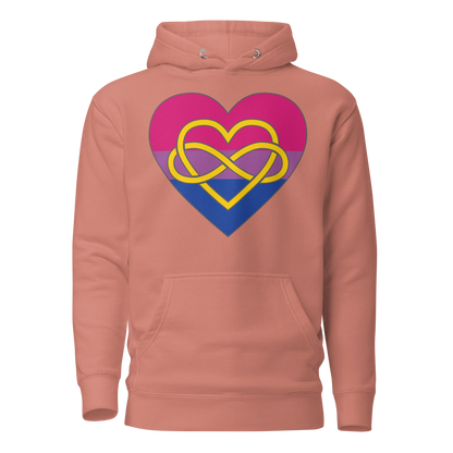 Polyamory Infinity Heart Bisexual Pride Unisex Hoodie