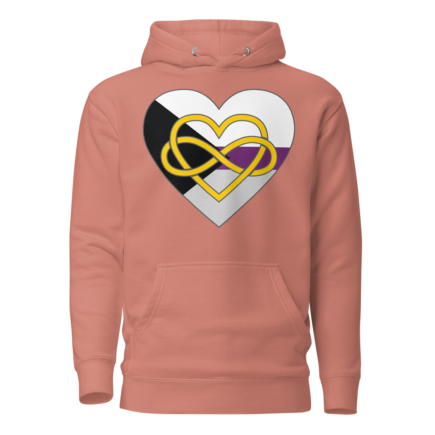 Polyamory Infinity Heart Demisexual Pride Unisex Hoodie