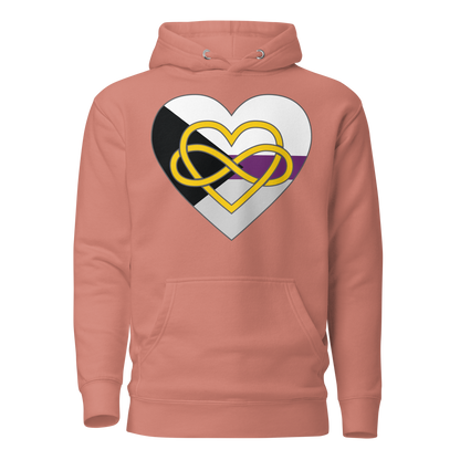 Polyamory Infinity Heart Demisexual Pride Unisex Hoodie