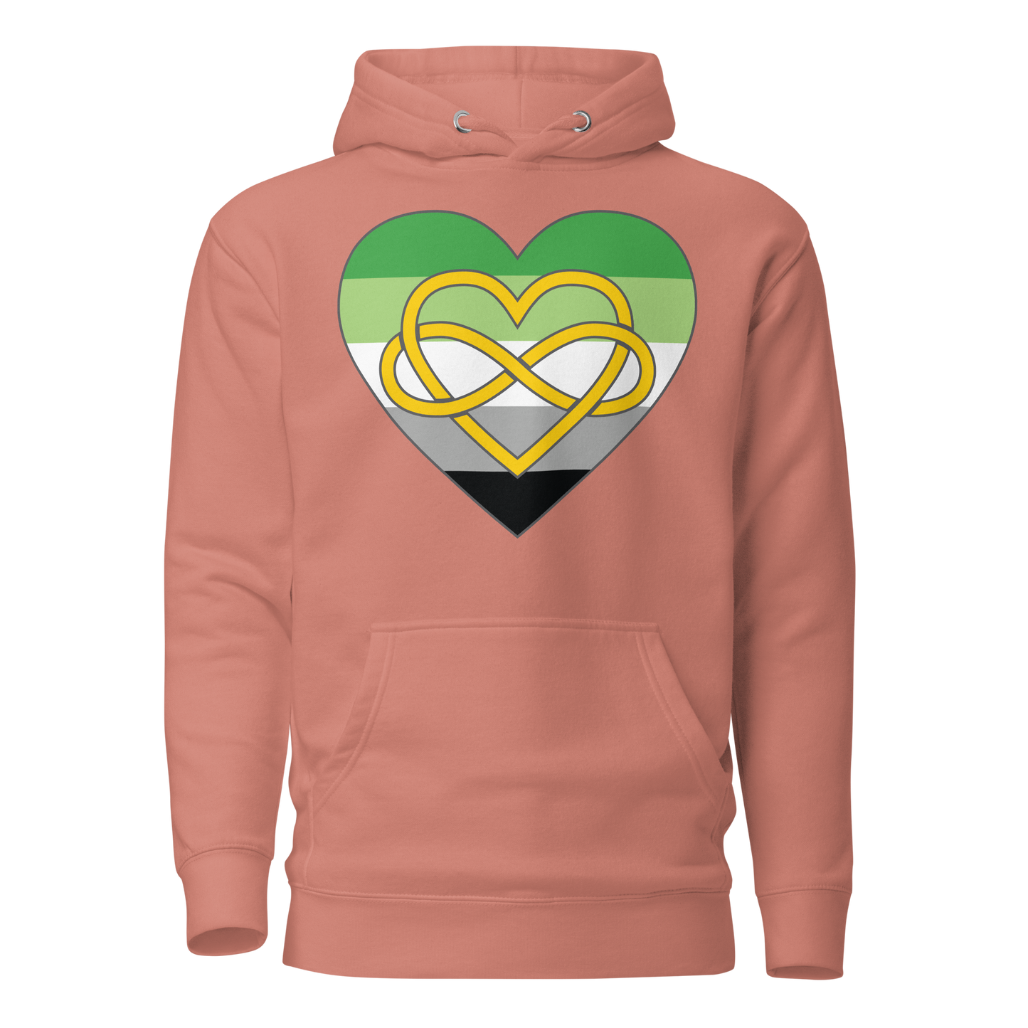 Polyamory Infinity Heart Aromantic Pride Unisex Hoodie