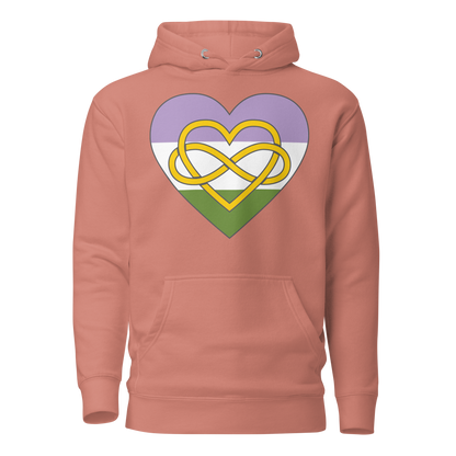 Polyamory Infinity Heart Genderqueer Pride Unisex Hoodie