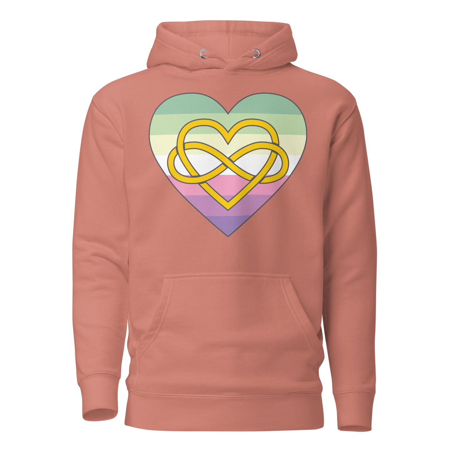 Polyamory Infinity Heart Genderfae Pride Unisex Hoodie