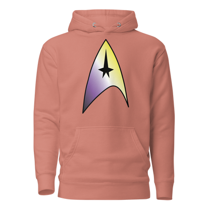 Starfleet Insignia - Non-binary Pride Unisex Hoodie