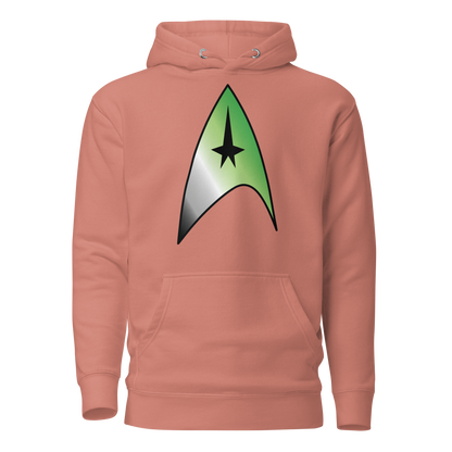 Starfleet Insignia - Aromantic Pride Unisex Hoodie