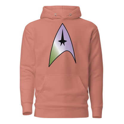 Starfleet Insignia - Genderqueer Pride Unisex Hoodie