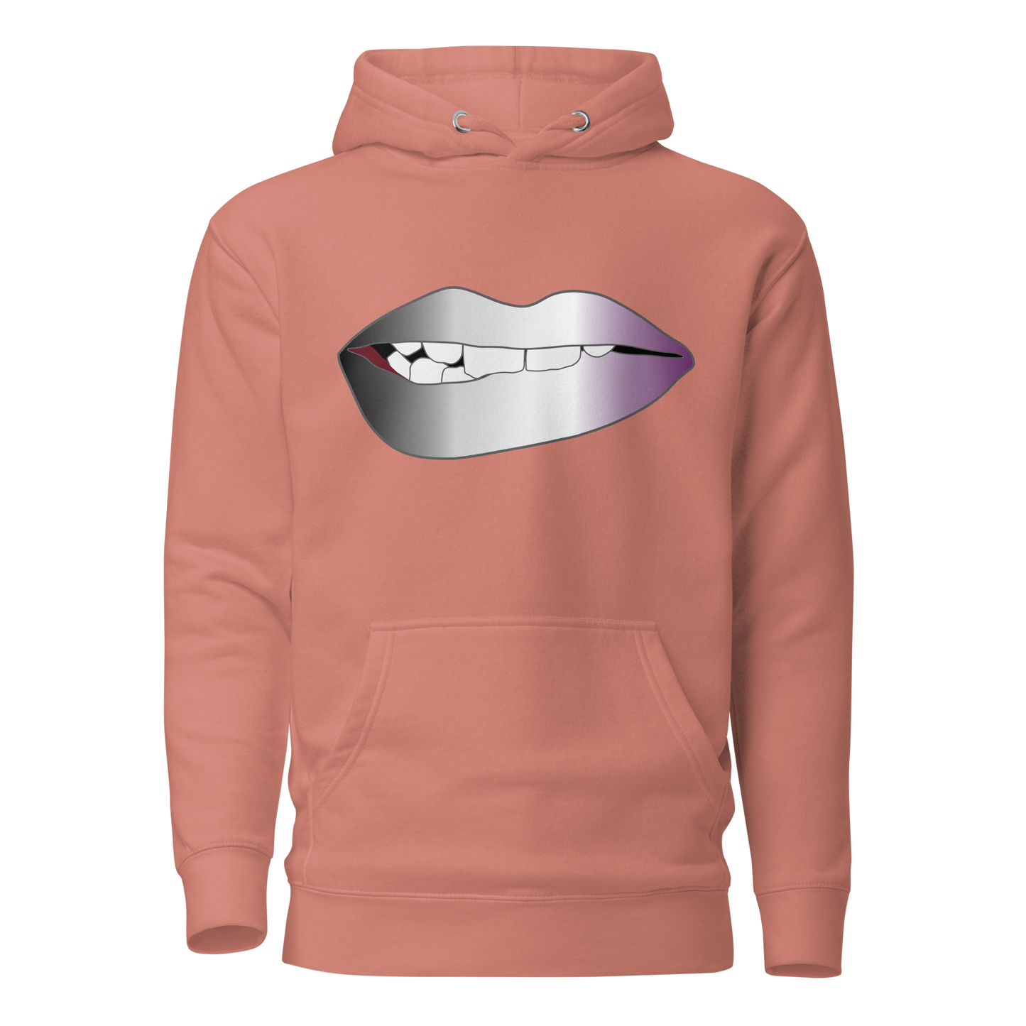 Biting Lips - Asexual/Demisexual Pride - Gradient Unisex Hoodie