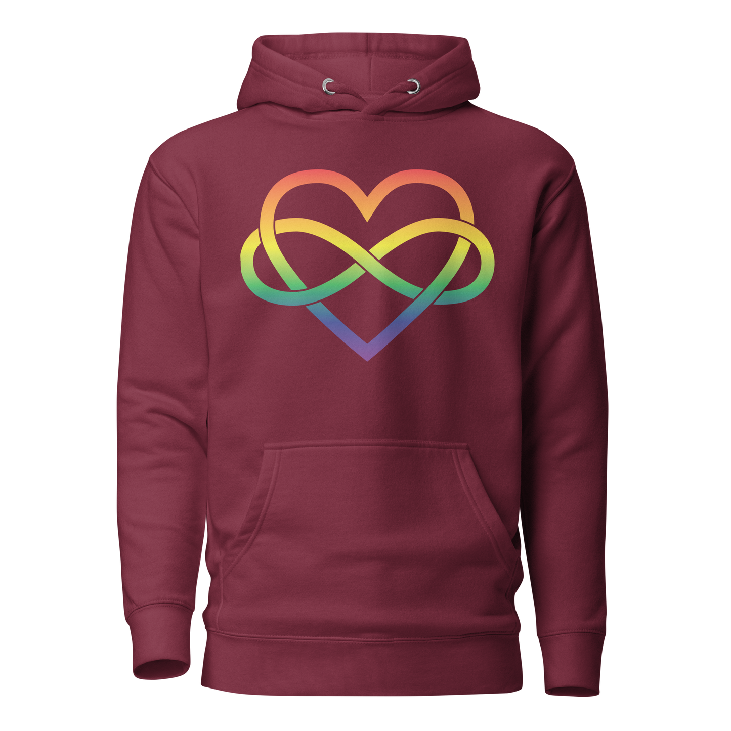 Polyamory Infinity Heart - Rainbow Unisex Hoodie