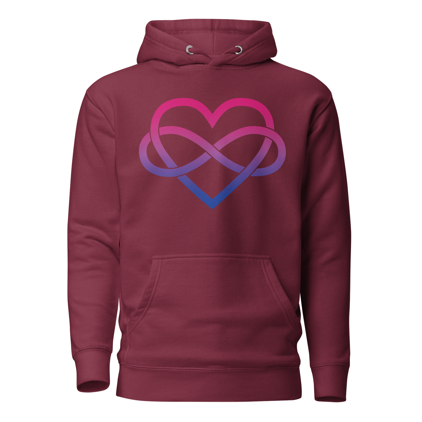 Polyamory Infinity Heart - Bisexual Unisex Hoodie