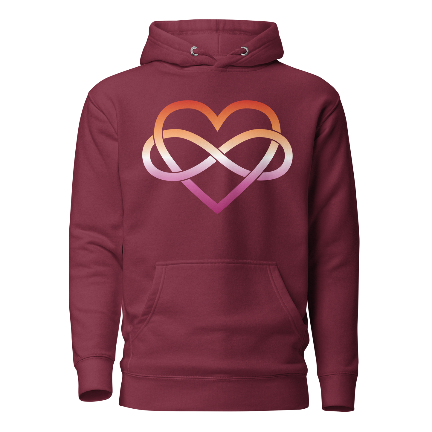 Polyamory Infinity Heart - Lesbian Unisex Hoodie