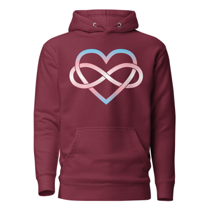 Polyamory Infinity Heart - Trans Unisex Hoodie