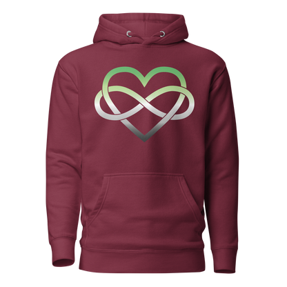 Polyamory Infinity Heart - Aromantic Unisex Hoodie