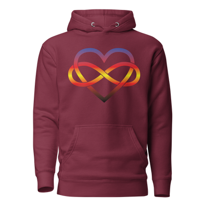 Polyamory Infinity Heart - Polyamory Unisex Hoodie