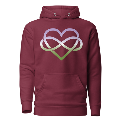 Polyamory Infinity Heart - Genderqueer Unisex Hoodie