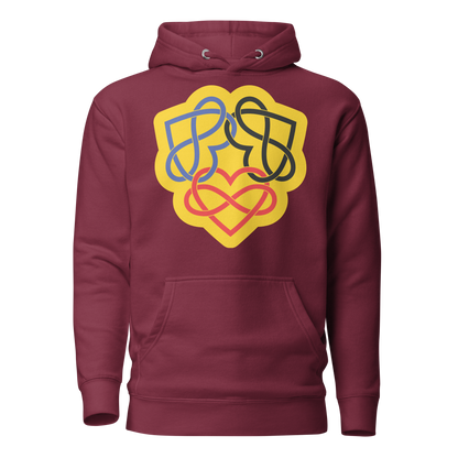 Poly Infinity Hearts Interlocked Unisex Hoodie