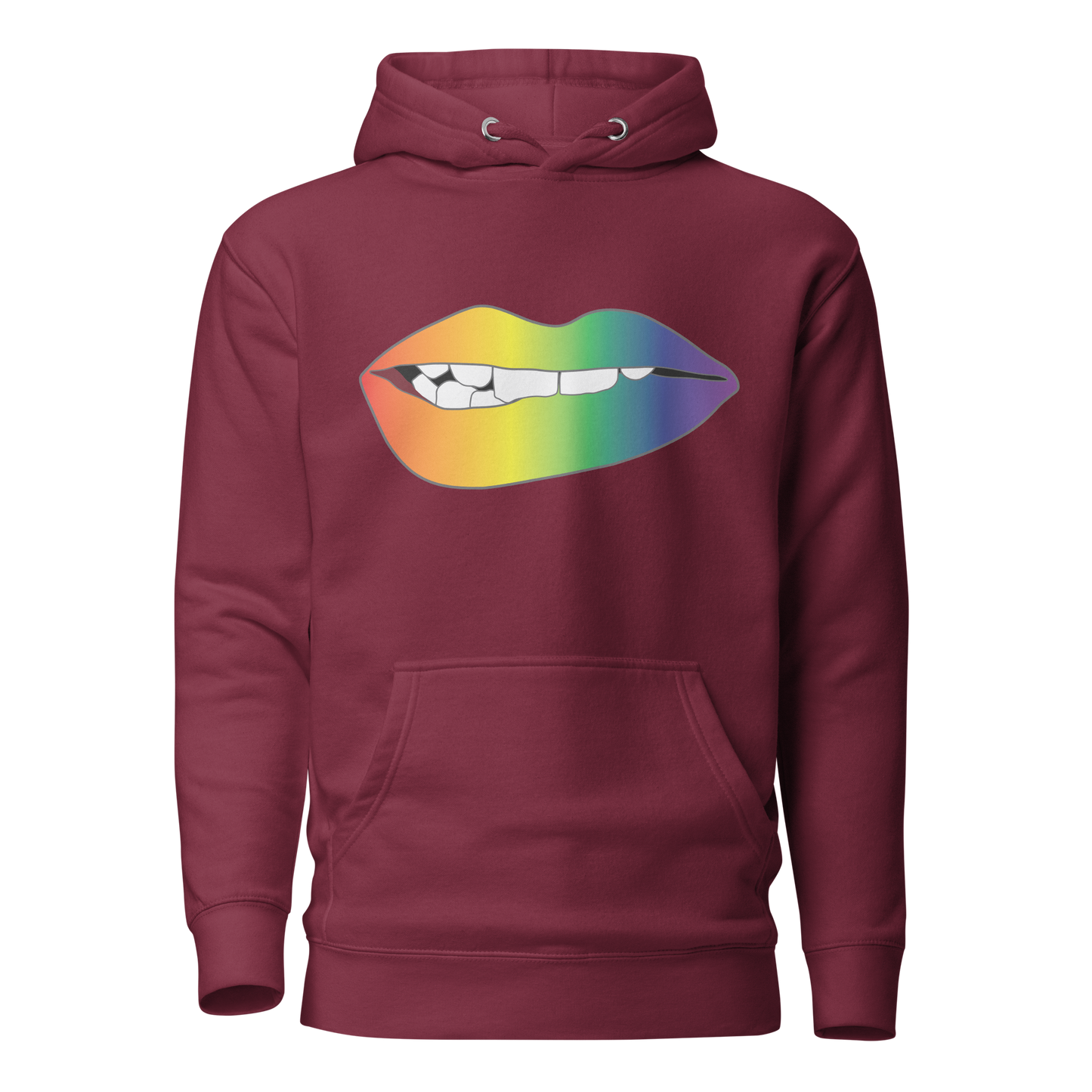 Biting Lips - Rainbow Pride - Gradient Unisex Hoodie