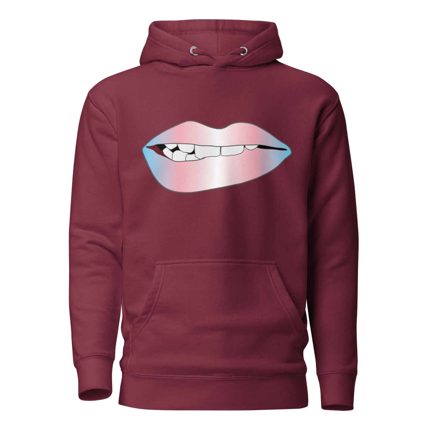 Biting Lips - Transgender Pride - Gradient Unisex Hoodie