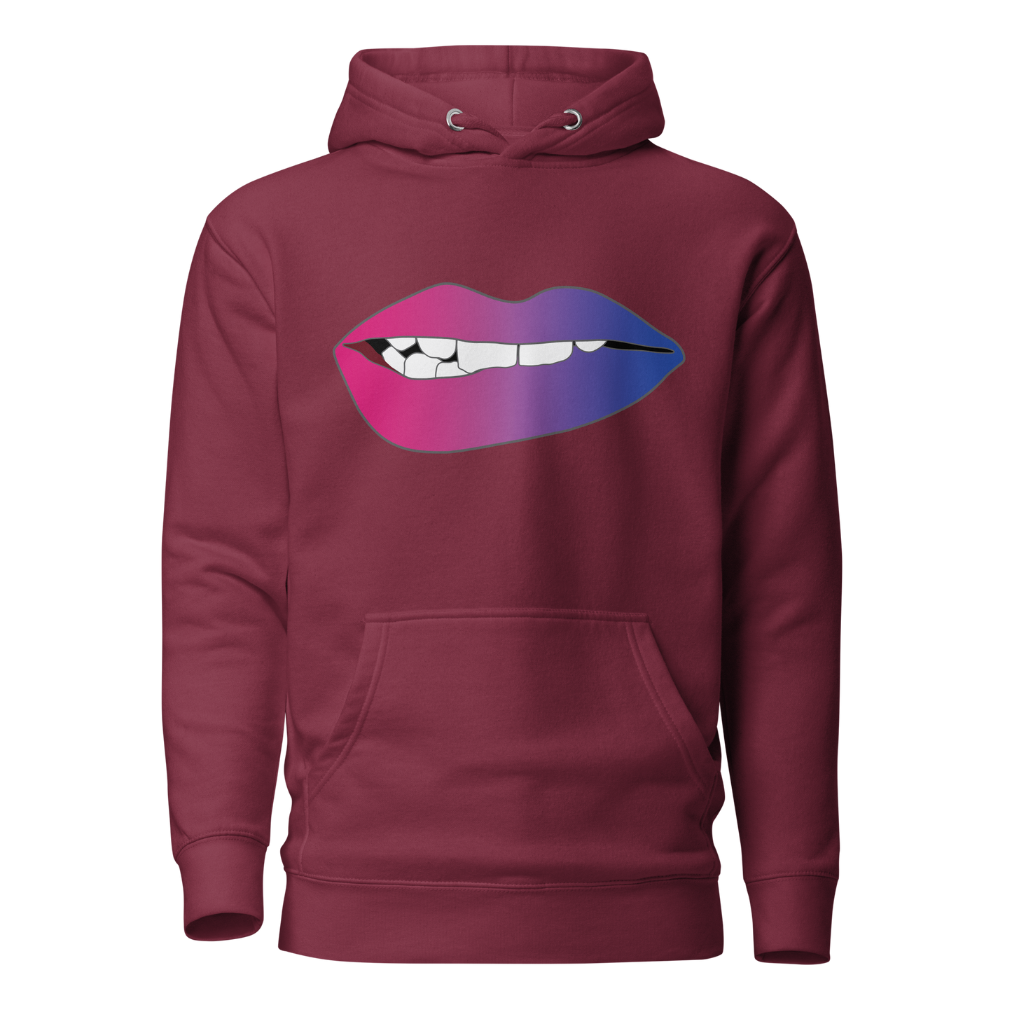 Biting Lips - Bisexual Pride - Gradient Unisex Hoodie