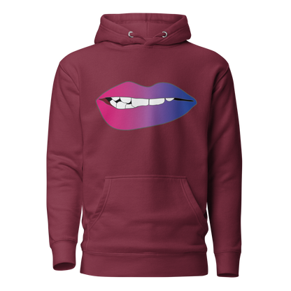 Biting Lips - Bisexual Pride - Gradient Unisex Hoodie