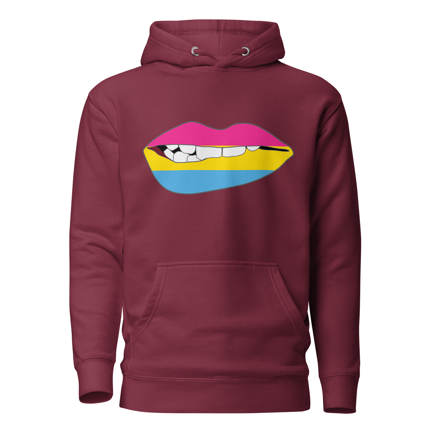 Biting Lips - Pansexual Flag Unisex Hoodie