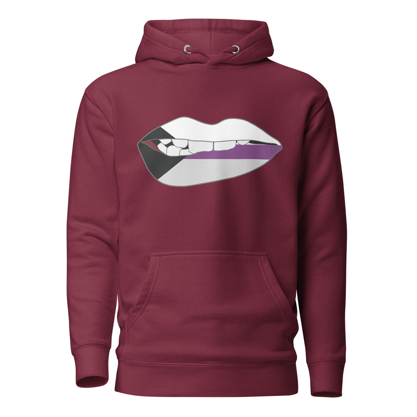 Biting Lips - Demisexual Flag Unisex Hoodie