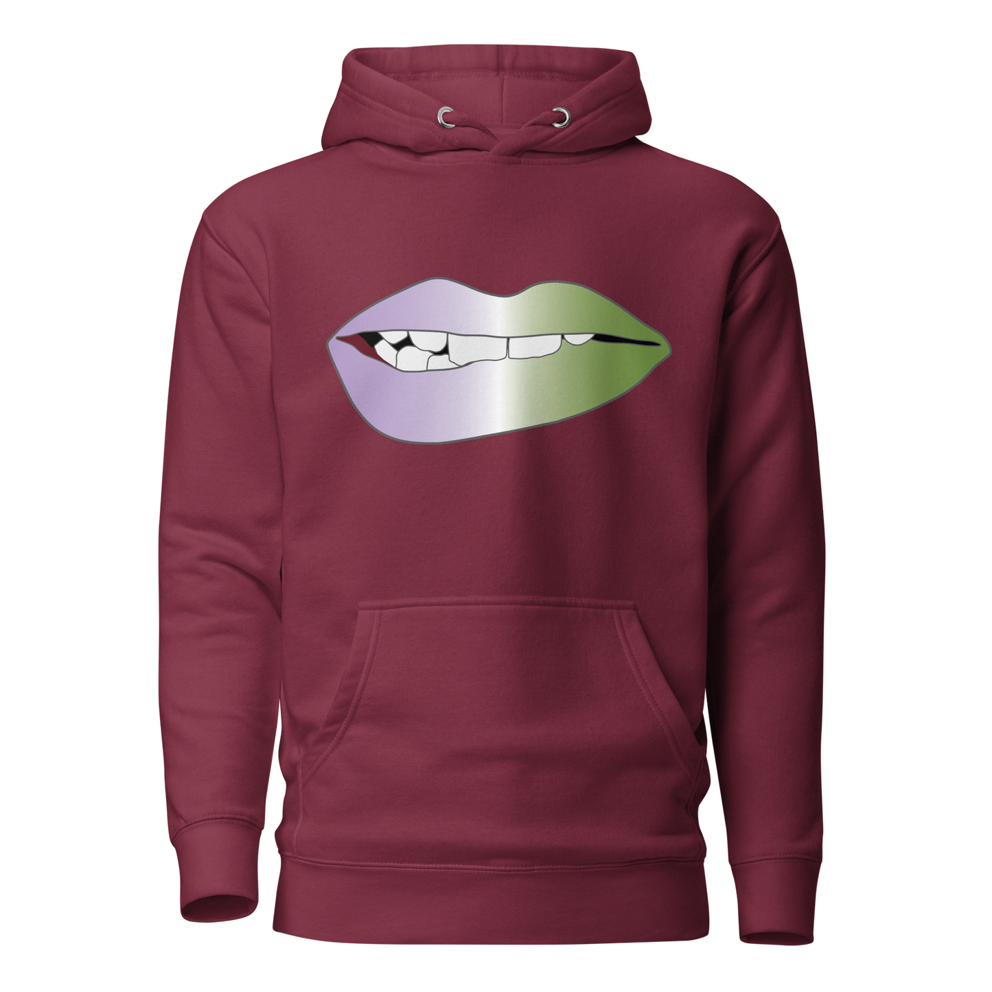 Biting Lips - Genderqueer Pride - Gradient Unisex Hoodie