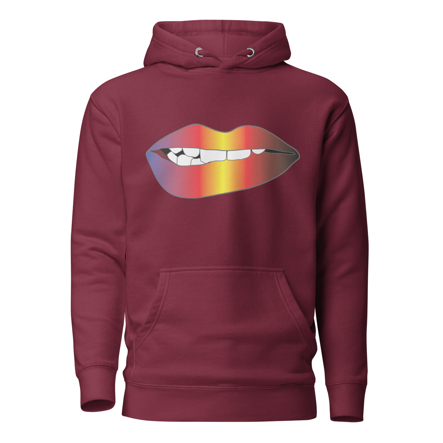 Biting Lips - Polyamory Pride - Gradient Unisex Hoodie