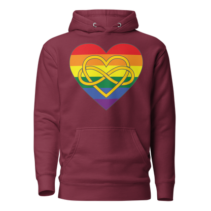 Polyamory Infinity Heart Rainbow Pride Unisex Hoodie